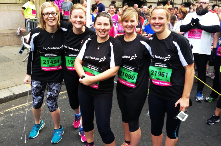 jogscotland start wave at the Great Edinburgh Run!